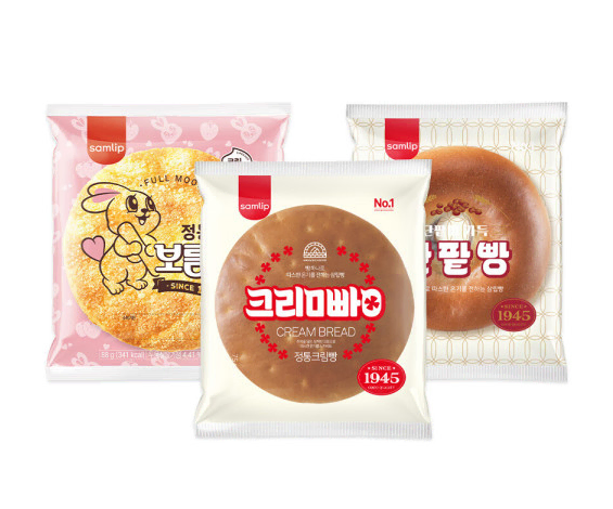 무료배송-삼립 삼총사빵 12개 3종 크림빵/단팥빵/보름달빵